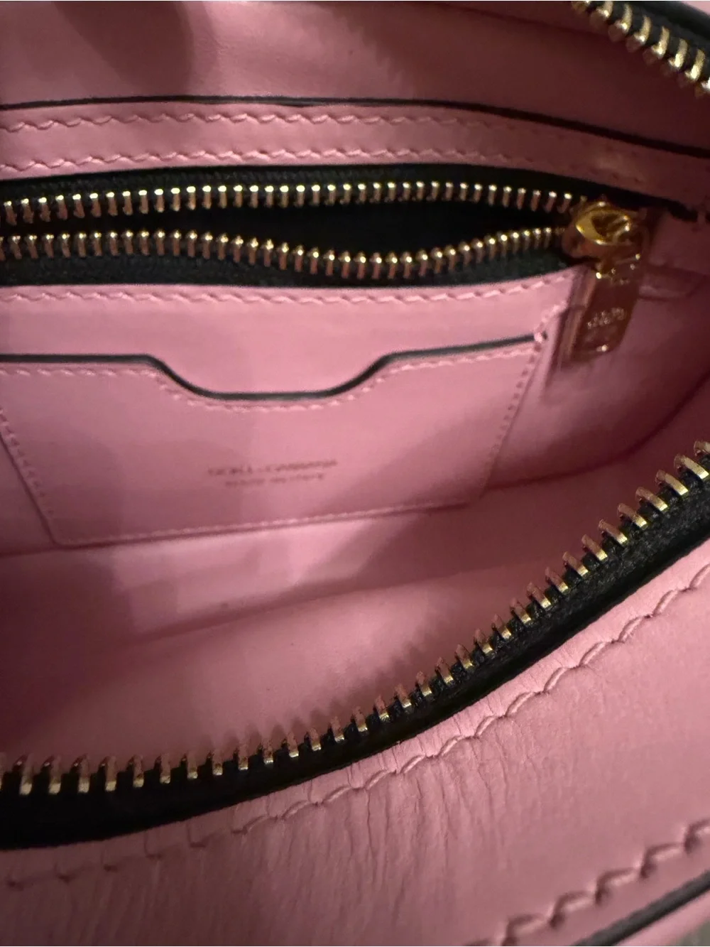 Dolce And Gabbana Pink Leather Camera Bag